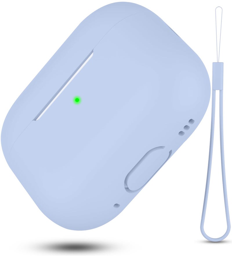 ATUAT for AirPods Pro 2nd Generation Case Cover(2022), Protective Soft Silicone Skin Accessories for Men Women Boys Girls for Apple AirPods Pro Gen 2, Front LED Visible-Light Blue - Image 1